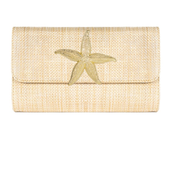 Bosom Buddy by Lisi Lerch Elegant Cream Clutch with Starfish